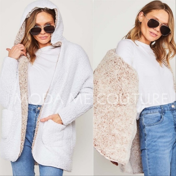 Teddy Bear Fleeced Hooded Jacket - Picture 3 of 4